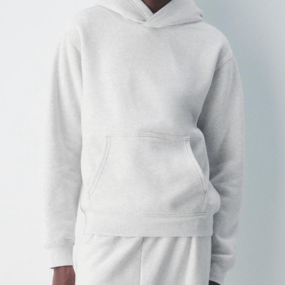 Aritzia cozy fleece boyfriend oversized hoodie white S